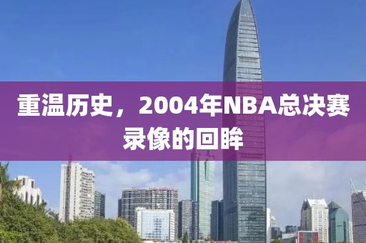 重温历史,2004年NBA总决赛录像的回眸