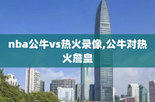 nba公牛vs热火录像,公牛对热火詹皇