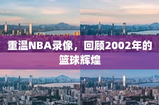 重温NBA录像,回顾2002年的篮球辉煌