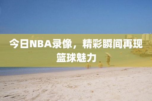 今日NBA录像,精彩瞬间再现篮球魅力