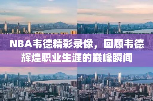 NBA韦德精彩录像,回顾韦德辉煌职业生涯的巅峰瞬间