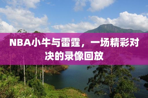 NBA小牛与雷霆,一场精彩对决的录像回放