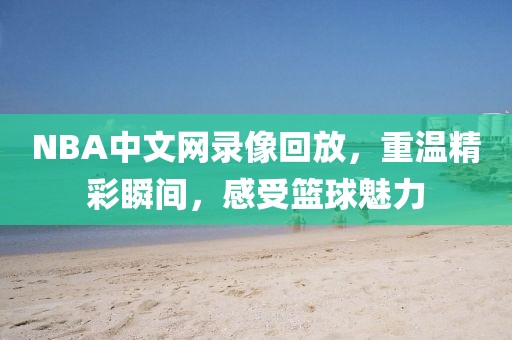 NBA中文网录像回放,重温精彩瞬间,感受篮球魅力